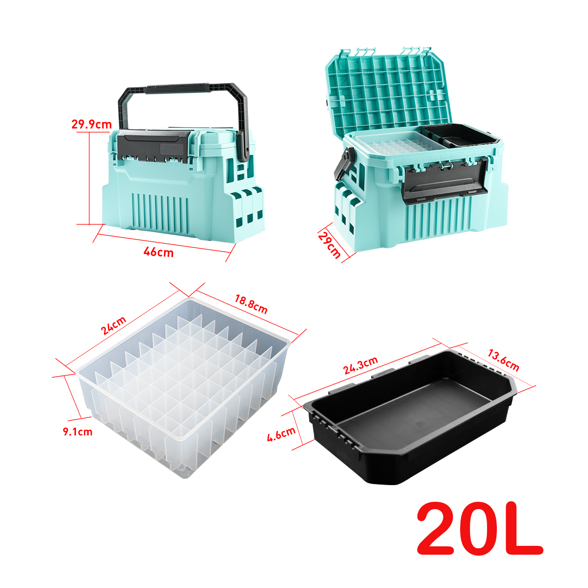 20L FIshing tackle box with eg - Fishing Kayak Crate incelemesi ve fiyatı