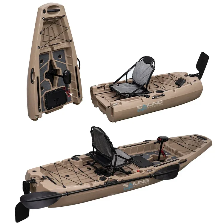 9.5ft 1 Person Folding Plastic - Fishing Kayak Pedal Drive incelemesi ve fiyatı