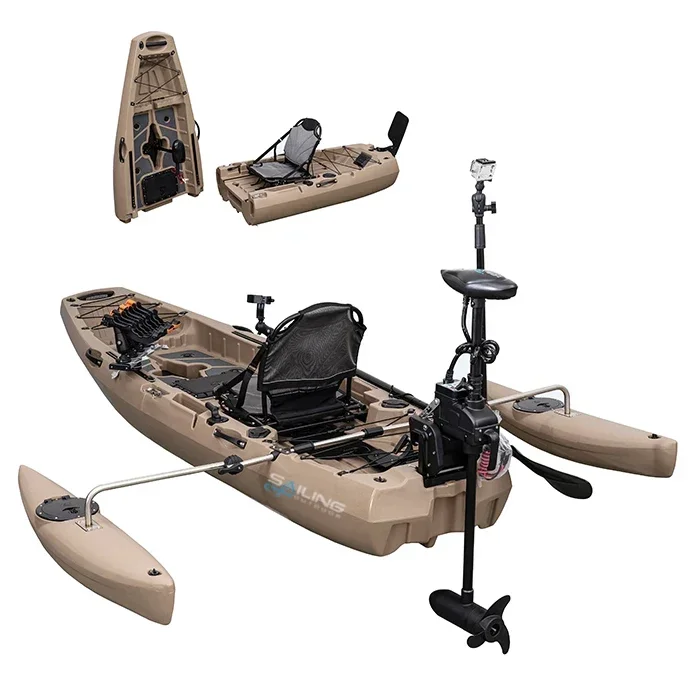 9.5ft 1 Person Folding Plastic - Fishing Kayak Pedal Drive incelemesi ve fiyatı